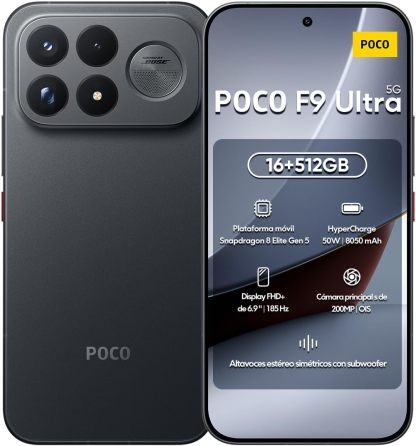 POCO F9 Ultra 5G 12GB+256GB Cereza Oscuro Snapdragon 8 Elite Gen 5 8050mAh 100W 200MP