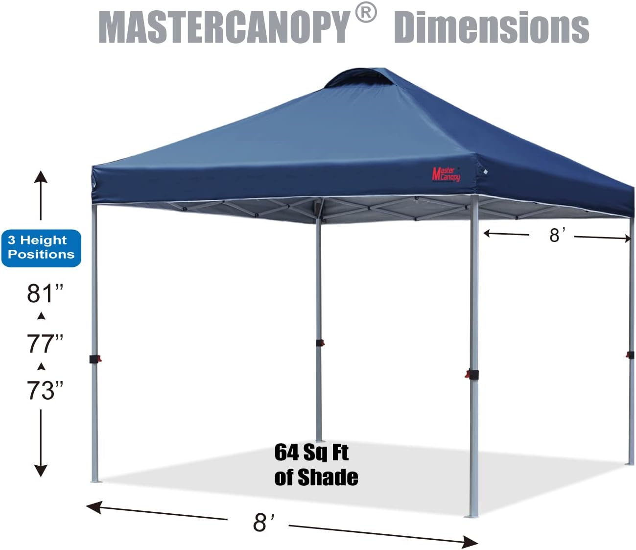 MASTERCANOPY - Tienda de campaña emergente Duradera con Bolsa Enrollable