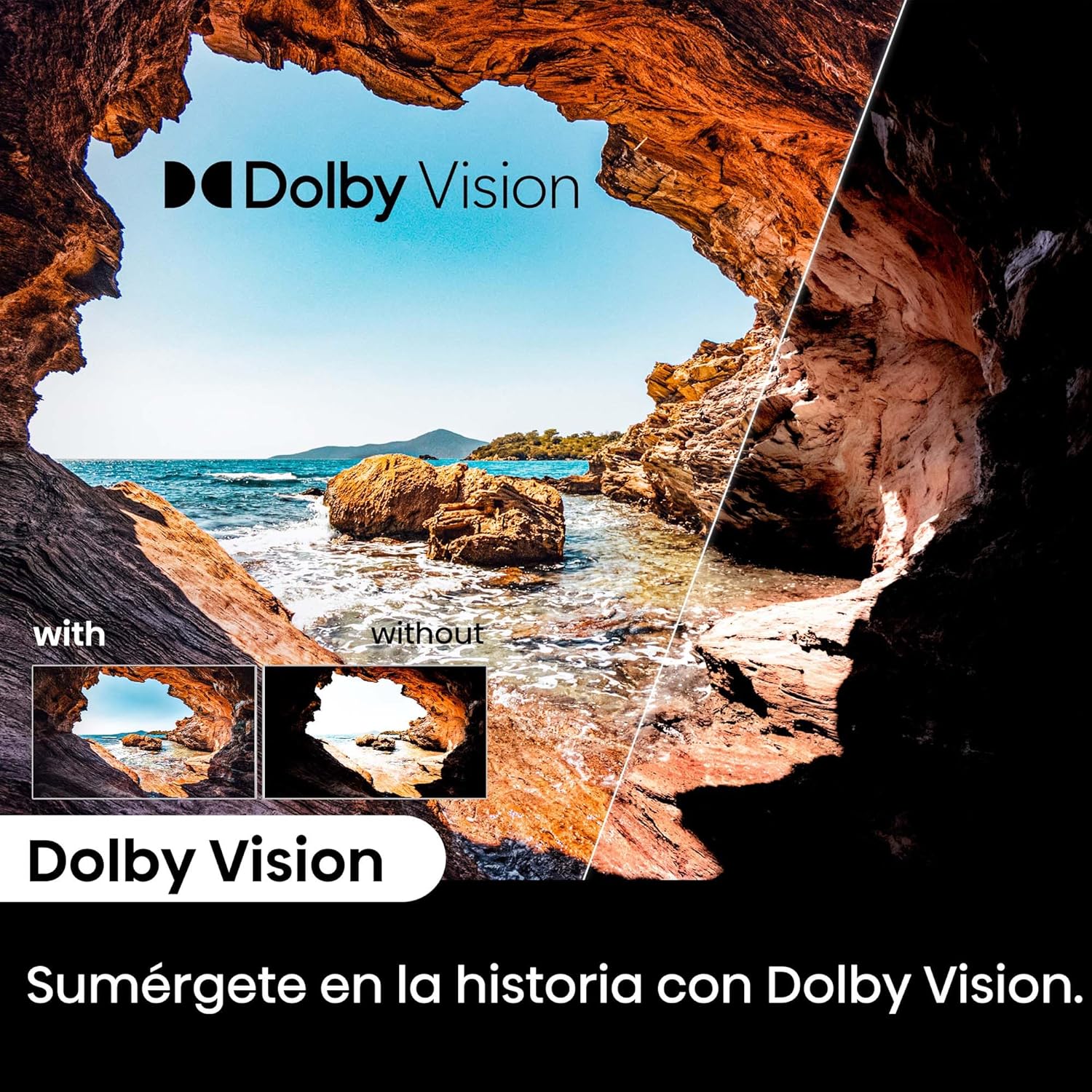 Hisense Pantalla UHD 4K de 43" 43A6NV, VIDAA Smart TV, 43 Pulgadas, Dolby Vision, Modo Juego Plus, DTS Virtual X, Control por Voz televisor, Doble Control de Volumen, (Nuevo 2024)