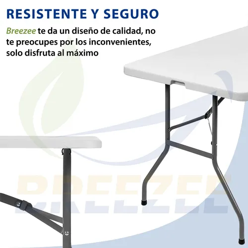 Set Mesa Bancas Plegables Portatil 180 X 76 Cm Portafolio