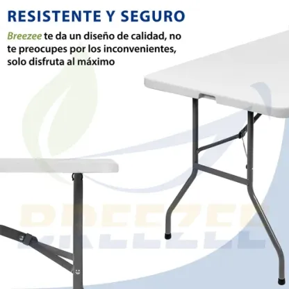 Set Mesa Bancas Plegables Portatil 180 X 76 Cm Portafolio