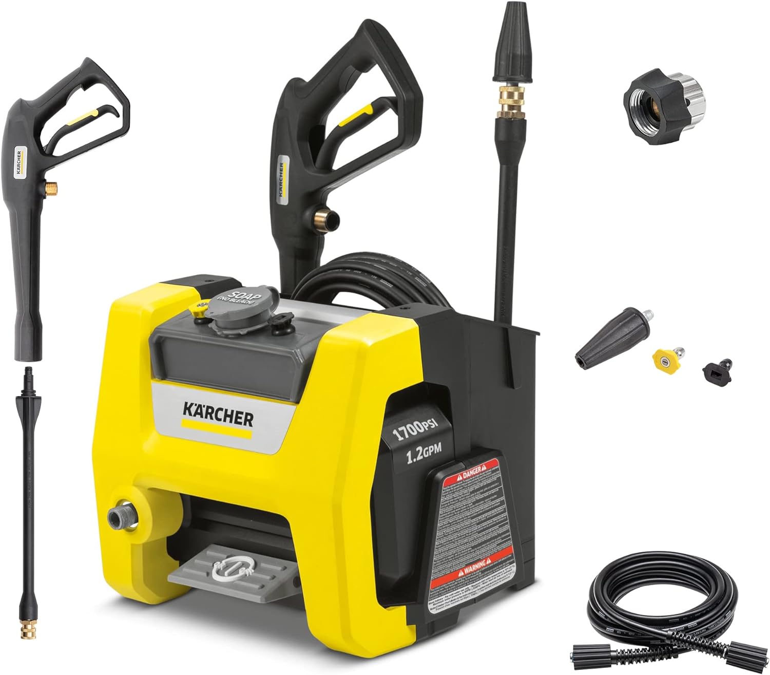 Karcher - Máquina limpiadora eléctrica a presión, K1700 Cubo, Amarillo