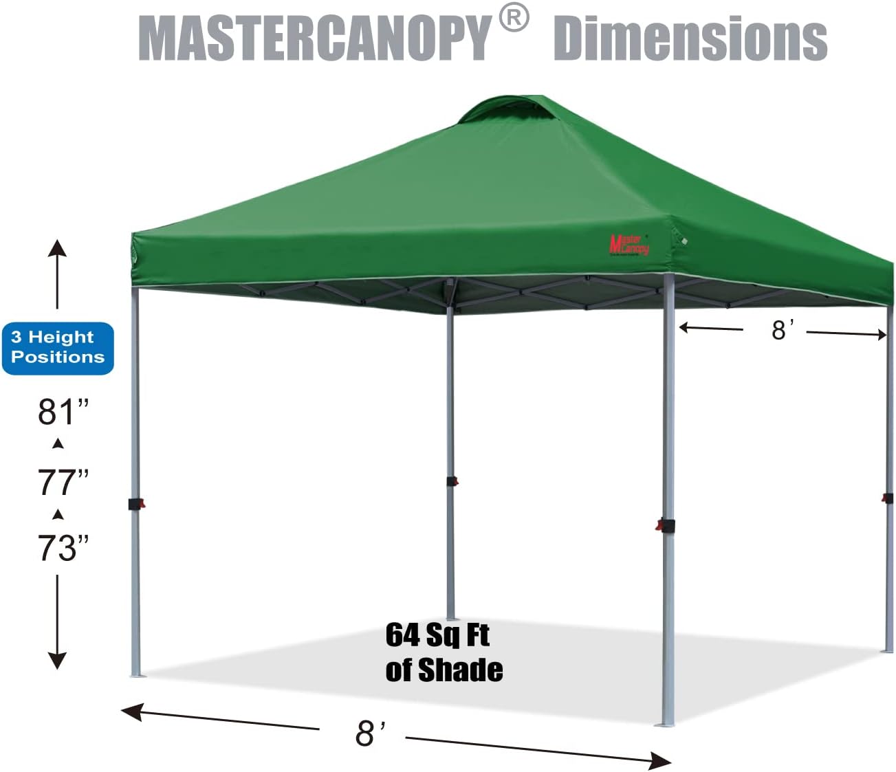 MASTERCANOPY - Tienda de campaña emergente Duradera con Bolsa Enrollable