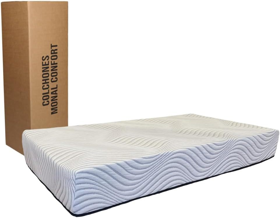 COLCHONES MONAL CONFORT, Colch¨®n de 25 cm de Grueso | Memory Foam y Tecnolog¨ªa Adaptativa | Colch¨®n en Caja | La combinaci¨®n Perfecta de Confort y Soporte Modelo Elian Plus Individual
