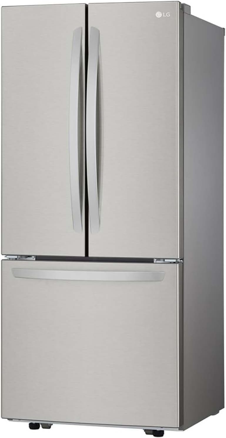 Refrigerador LG French Door 22 pies cúbicos, Acero Inoxidable con Autodiagnóstico Smart Diagnosis, descongelacion automatica, gris, modelo GF22BGSK