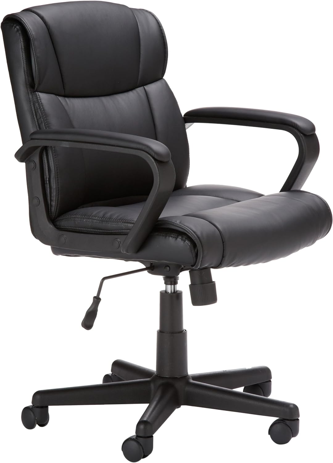 Silla ergonómica de escritorio de oficina con reposabrazos, altura e inclinación ajustable, giro de 360 grados, capacidad de 124 kg