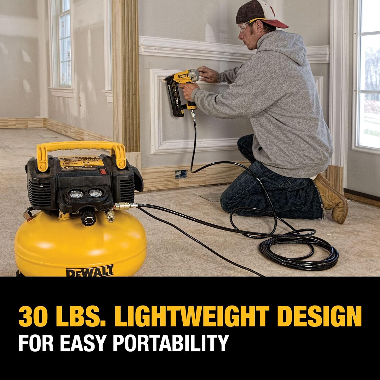 DEWALT Compresor eléctrico de Trabajo Pesado Circular de 6.0 Galones 165 PSI DWFP55126—tornillos universales