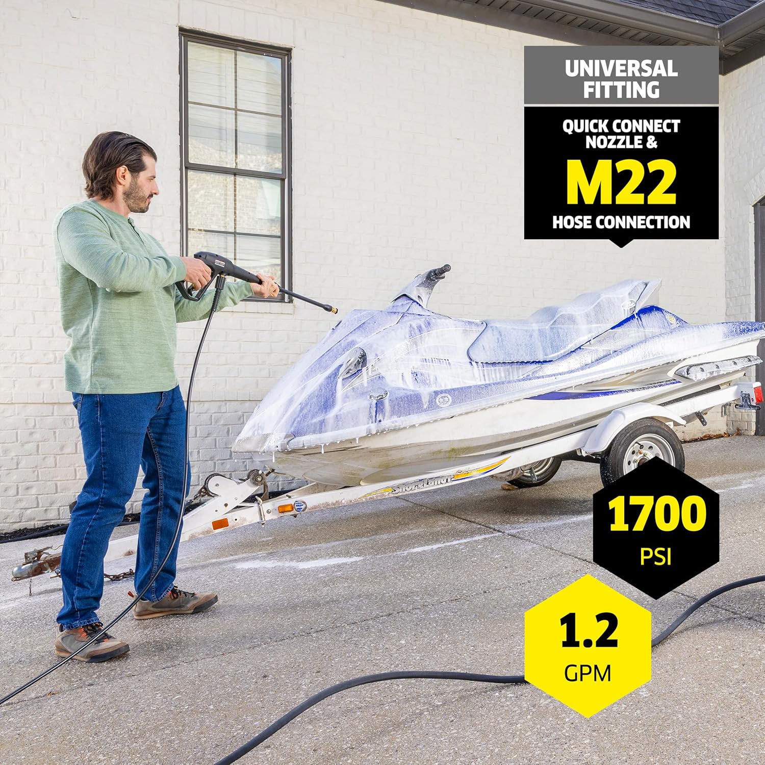 Karcher - Máquina limpiadora eléctrica a presión, K1700, Amarillo
