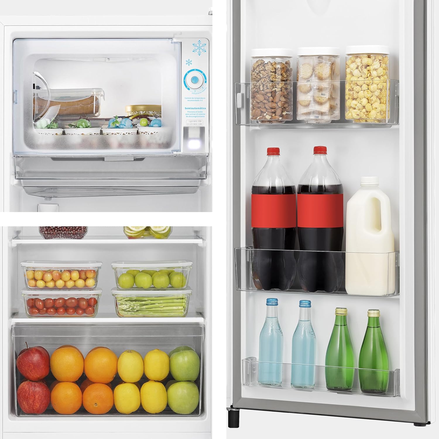 Hisense RR63D6WGX-Refrigerador Una Puerta, 6.3 pies cúbicos con Dispensador de Agua,Deshielo Semiautomático,Sello de Puerta Antibacteriano,52x54x128cm(AnchoxLargoxAlto),Gris