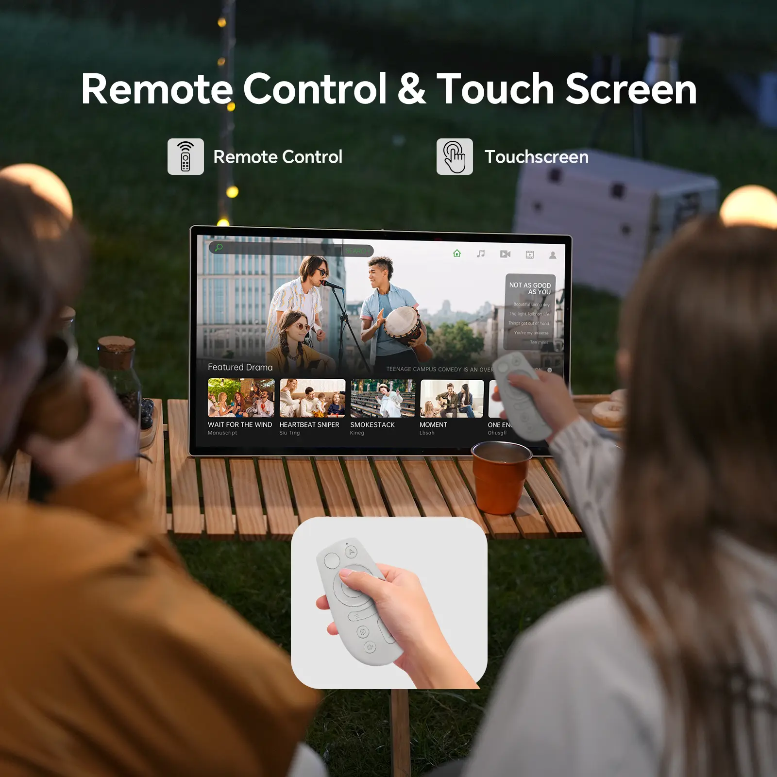 KTC MegPad A25Q5 — Monitor HD táctil de 25'' (Smart TV portátil), Dispositivo tecnológico, CPU Qualcomm de 8 núcleos, 8 GB + 128 GB, Sistema operativo Android 14, Certificación EDLA, Cámara de 8 MP, Altavoces 2x8W + 2x4W, Control remoto, Batería integrada