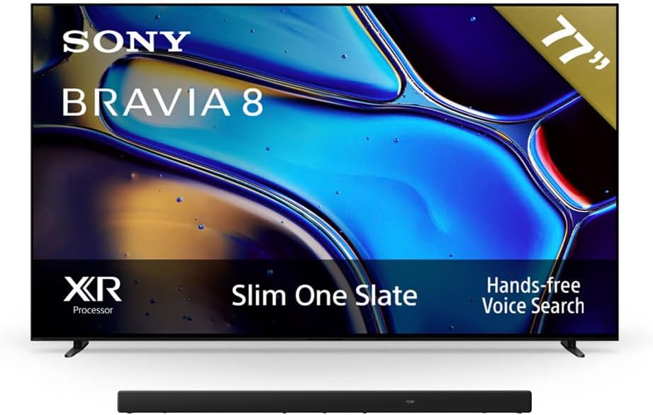 Sony BRAVIA 8 Pantalla 77” OLED con Procesador XR 4K Ultra HD Google