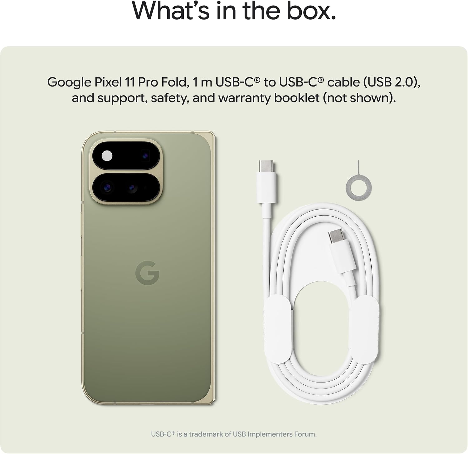 Google Pixel 11 Pro Fold Desbloqueado 256GB – Verde Oliva | Android, Gemini, Batería 24+ Horas, Pixel HiLight, Protección IP68