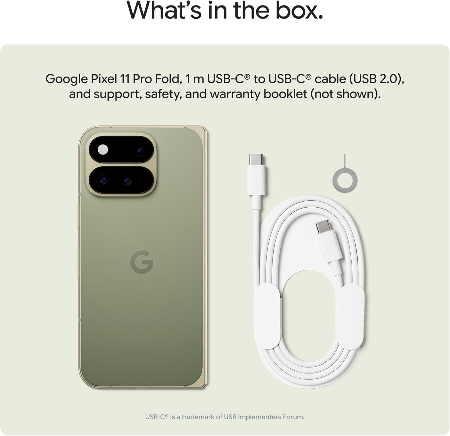 Google Pixel 11 Pro Fold Desbloqueado 256GB – Verde Oliva | Android, Gemini, Batería 24+ Horas, Pixel HiLight, Protección IP68