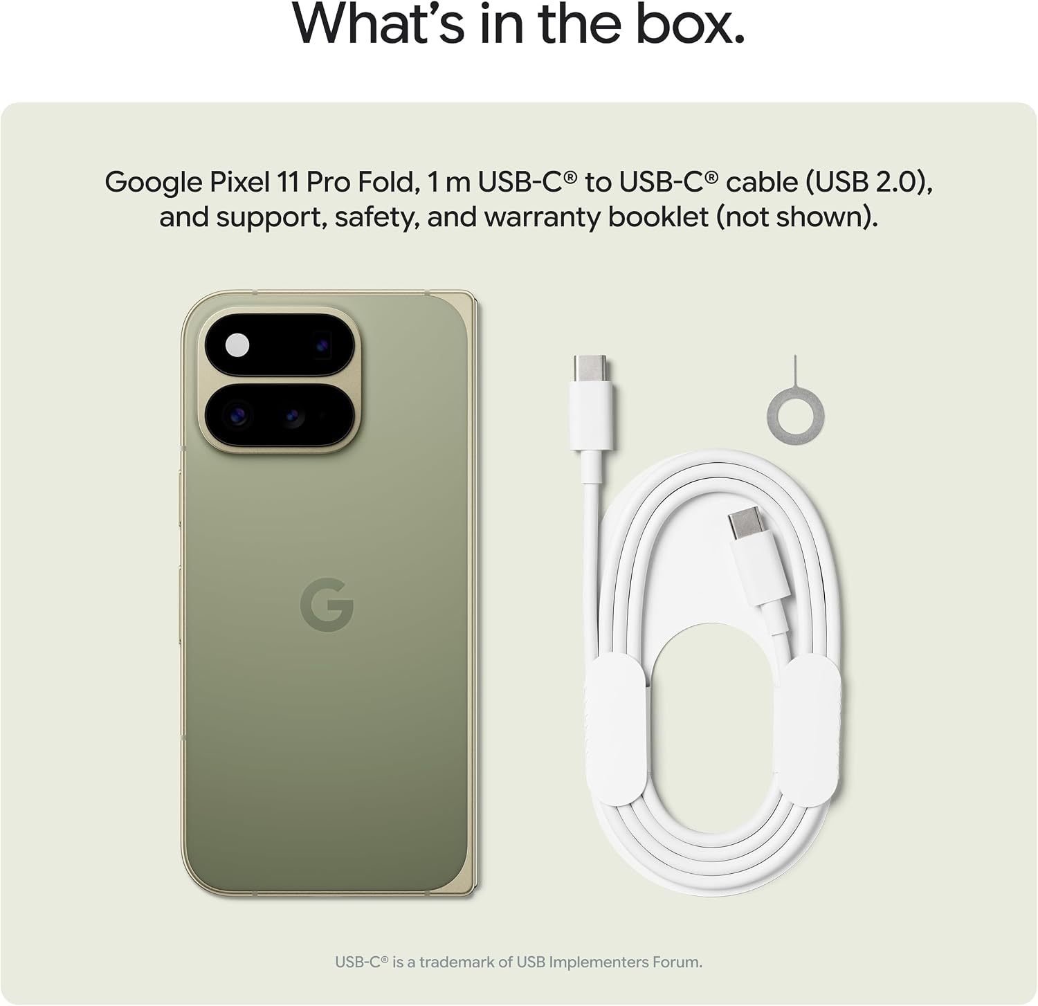 Google Pixel 11 Pro Fold Desbloqueado 256GB – Verde Oliva | Android, Gemini, Batería 24+ Horas, Pixel HiLight, Protección IP68