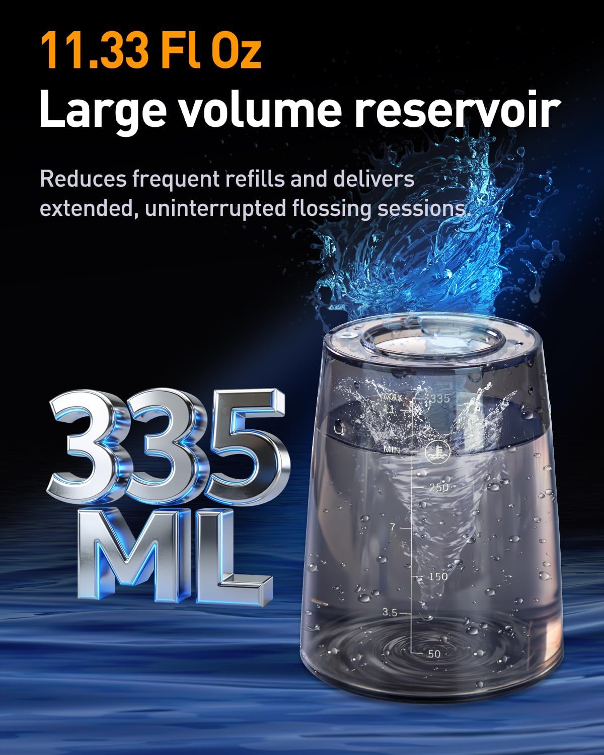 MySmile Irrigador Bucal Portátil, 5 Modos, 50–150 PSI, Depósito de 350 ml, 8 Boquillas y Recarga USB — Paquete de 3