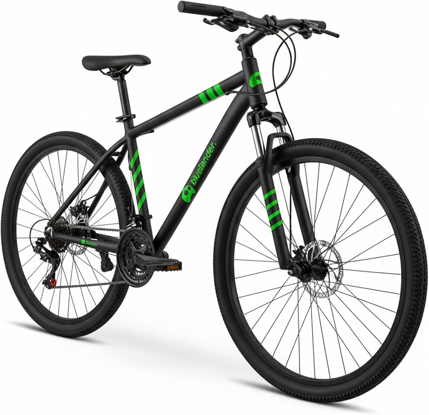 Bluelander Bicicleta de Montaña, Bicicleta Rodada 29, Marco y Estructura de Acero, Bici de Montaña 21 Velocidades, Bicicleta de Adulto, Doble Freno, Rines de Aluminio