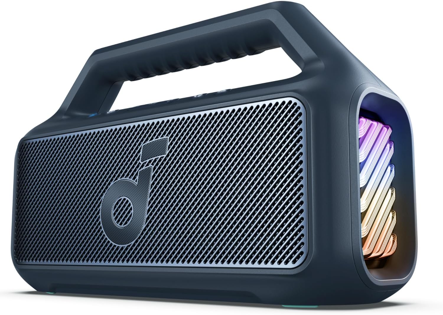 Soundcore Boom 2 bocina, 60W RMS y Tecnología BassUp, 24 Horas de reproducción, Sincroniza +100 Altavoces, IPX 7 y flotación, Altavoz Inalámbrico, Portátil Bluetooth, Party Box