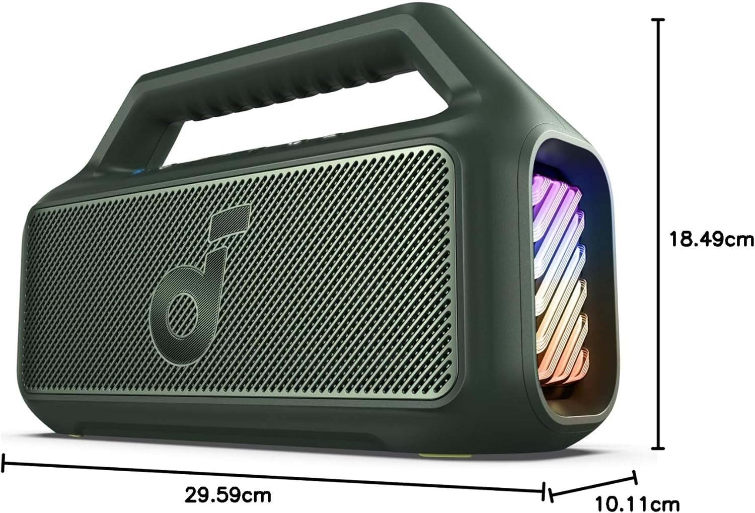 Soundcore Boom 2 bocina, 60W RMS y Tecnología BassUp, 24 Horas de reproducción, Sincroniza +100 Altavoces, IPX 7 y flotación, Altavoz Inalámbrico, Portátil Bluetooth, Party Box