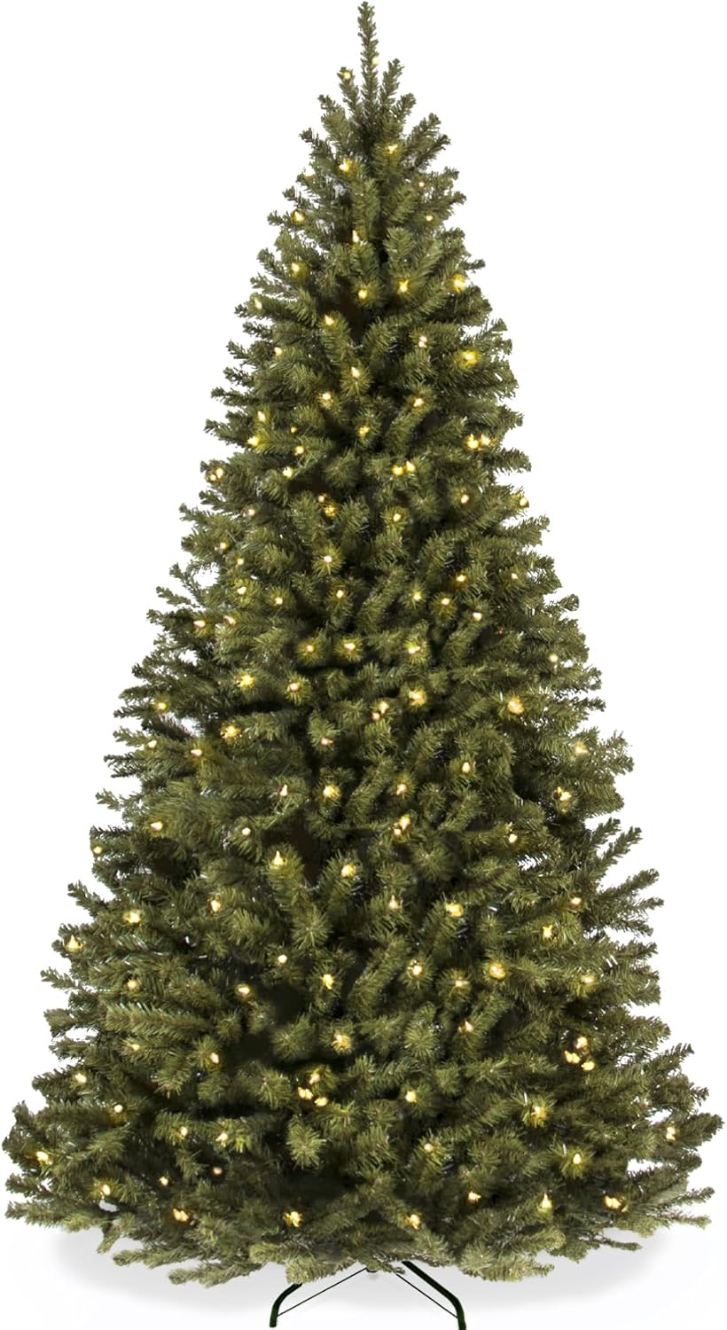 Best Choice Products - Árbol de Navidad Artificial de Abeto preiluminado de 7 pies para el hogar, Oficina, decoración de Fiesta con 550 Luces incandescentes, 1346 Puntas de Rama, fácil Montaje