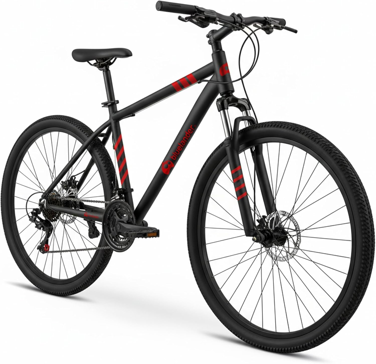 Bluelander Bicicleta de Montaña, Bicicleta Rodada 29, Marco y Estructura de Acero, Bici de Montaña 21 Velocidades, Bicicleta de Adulto, Doble Freno, Rines de Aluminio