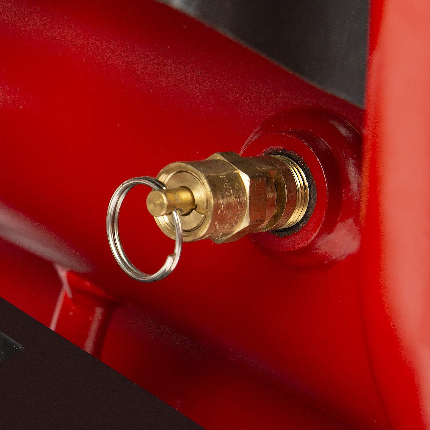 CRAFTSMAN Compresor de aire, compresor de aire portátil de 2 galones, tanque doble, 1/3 HP sin aceite, presión máxima de 125 PSI, modelo: CMXECXA0220242, rojo