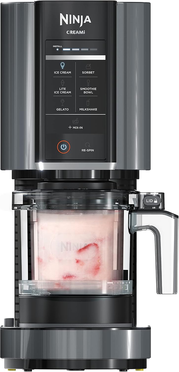 🍦 Máquina para Hacer Helados 7 en 1 | Prepara Helados, Sorbetes, Batidos y Smoothies | 7 Programas Automáticos | Incluye 2 Recipientes con Tapa | Diseño Compacto