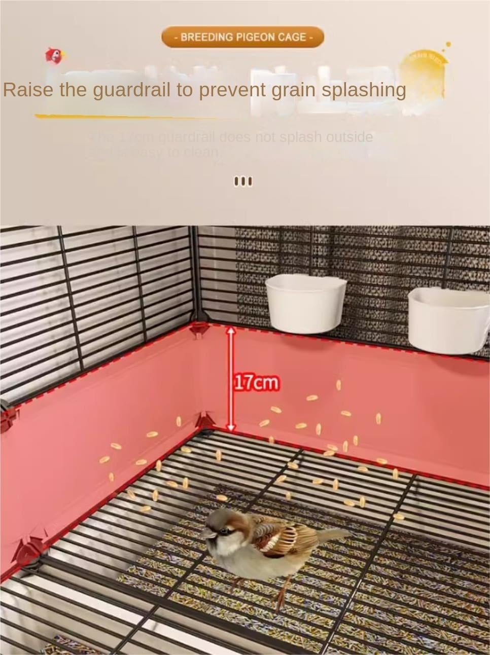 🐦 Jaula para Pájaros de Metal 54" con Ruedas | Jaula Alta para Loros y Aves Grandes | Diseño Resistente, Espaciosa y Fácil de Mover | Ideal para Hogar