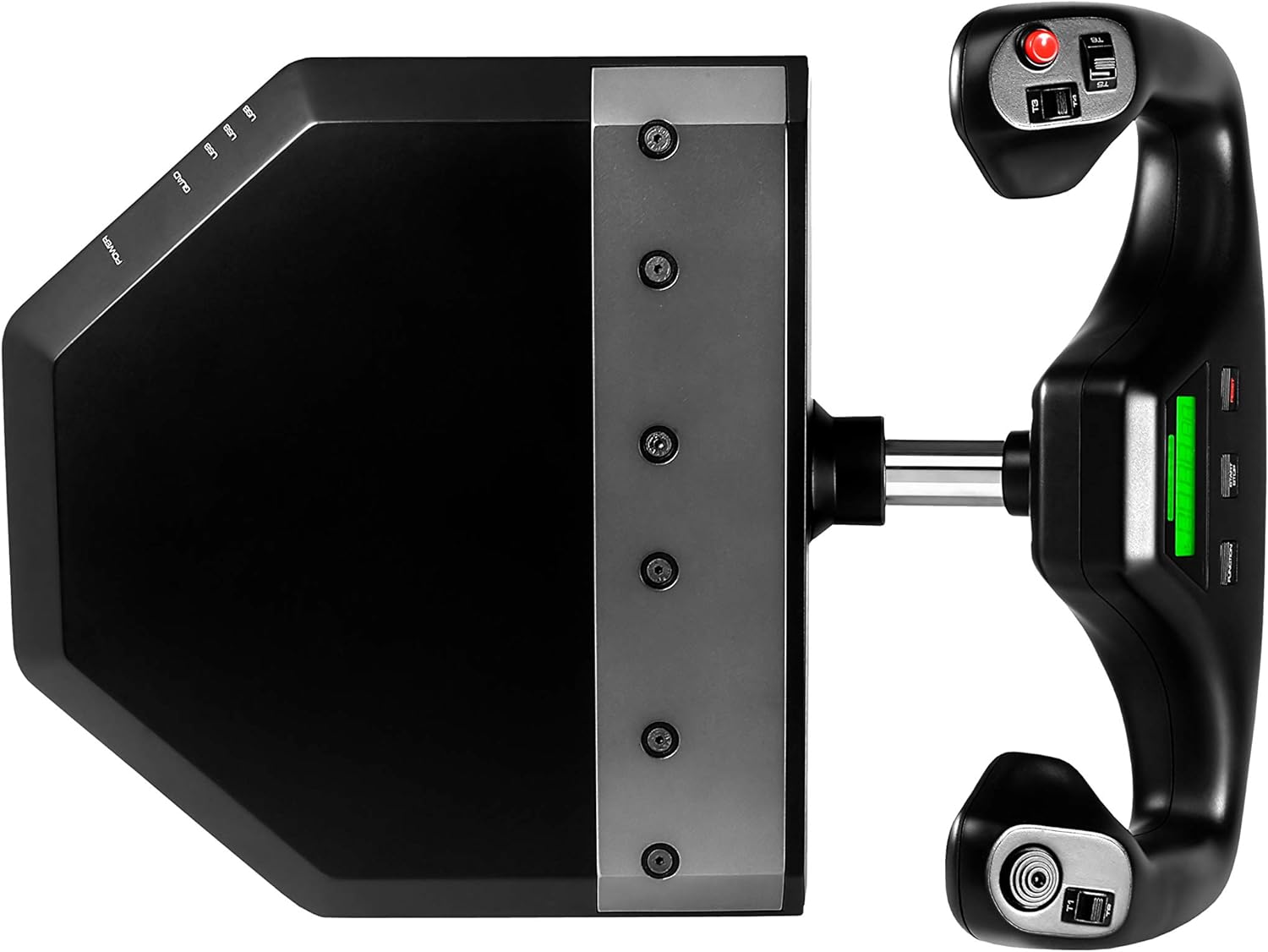 Logitech G PRO - Sistema de yugo de vuelo profesional, cuadrante de simulación y acelerador, 3 modos, 75 controles programables, perillas configurables, eje de acero, USB, PC, color negro