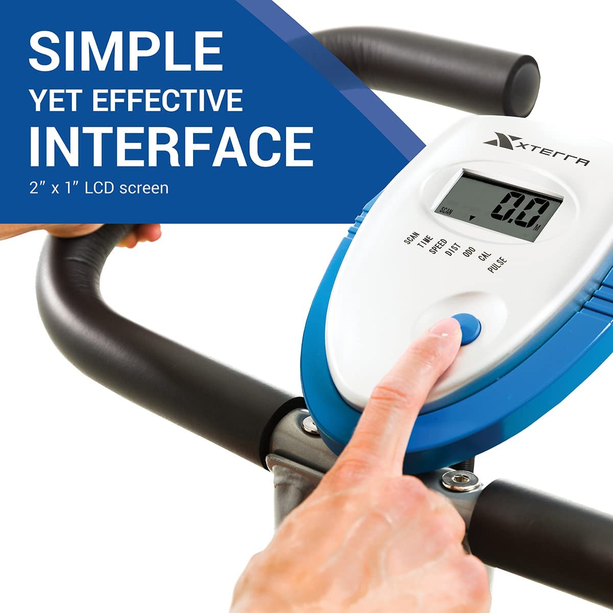 XTERRA Fitness bicicleta estática plegable, capacidad de peso de 220 libras