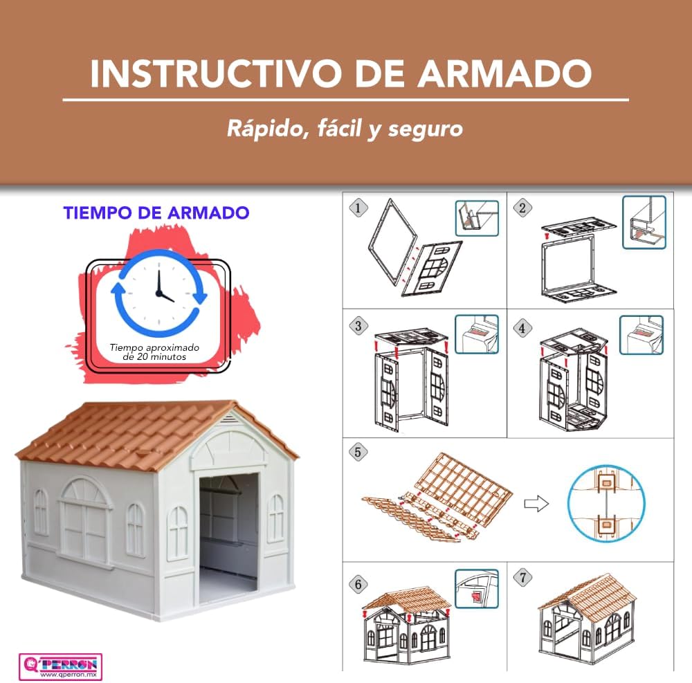 Casa Térmica para Perro Raza Grande | Incluye Puerta Metálica | 99 x 84 x 82 cm | Impermeable con Ventilación | Material Resistente al Exterior.