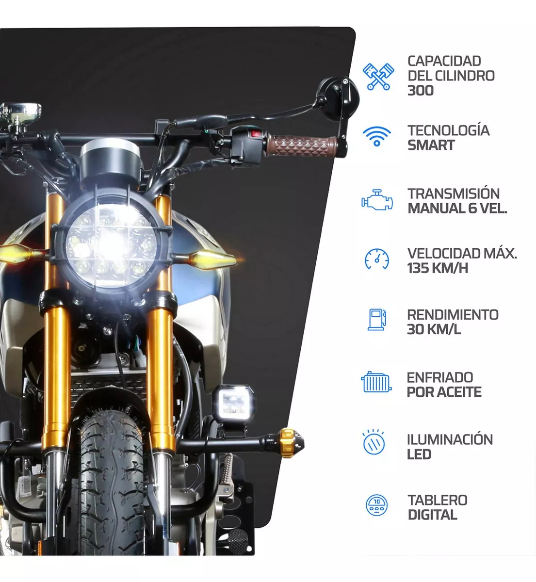 Motocicleta Vento Screamer Sportivo 300 Azul 2025