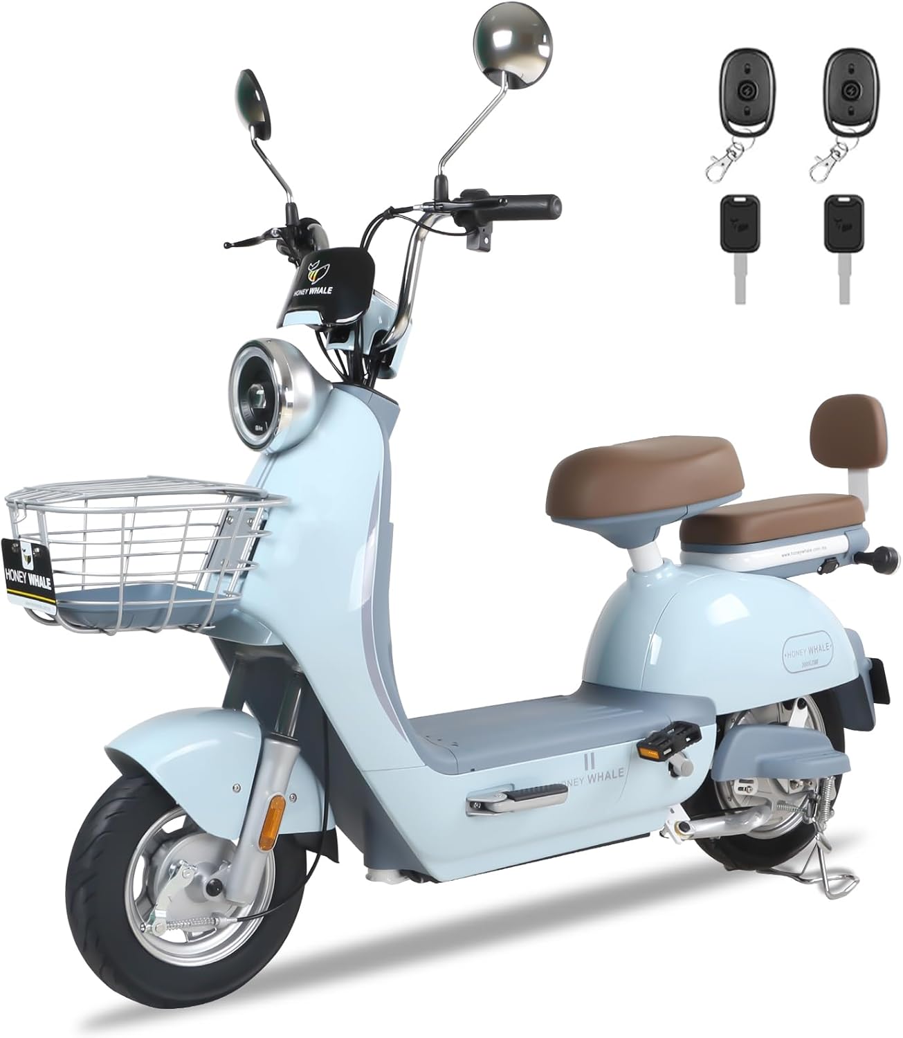 HONEYWHALE UNA Bicicleta Electrica para Adultos, Moto Electrica con Alarma, Potencia Motor MAX 800W, Velocidad MAX 45KM/H, Autonomía 60KM, Bateria 20AH de Gran Capacidad