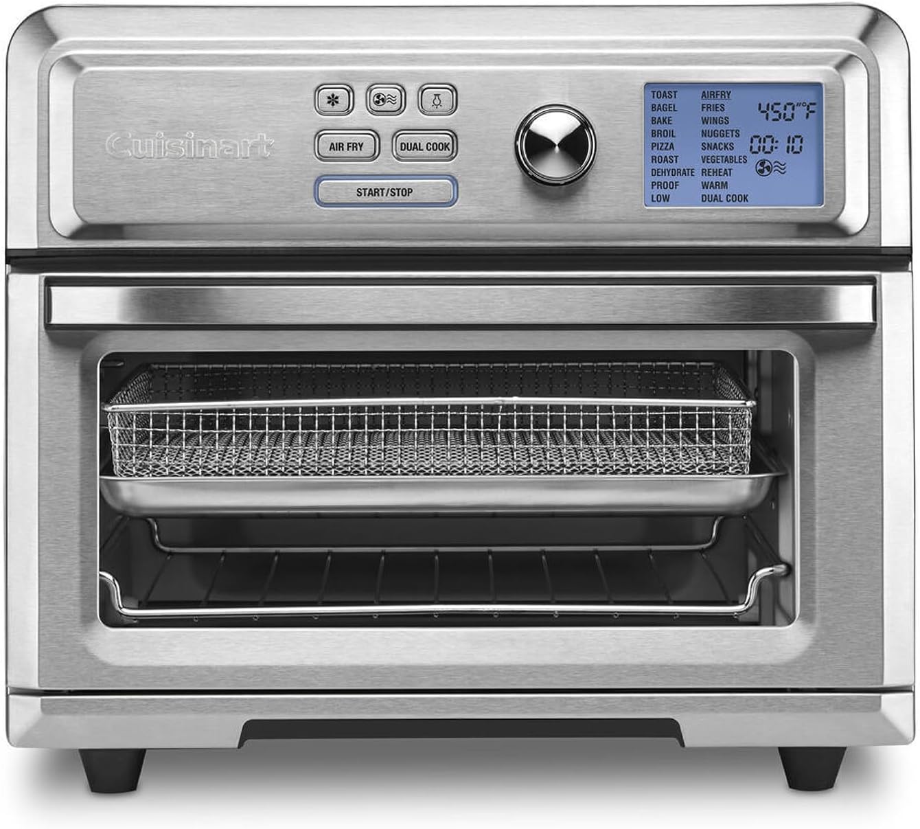 Cuisinart TOA-65 Horno Air Fryer Digital Deshidratador, Grande, Plata