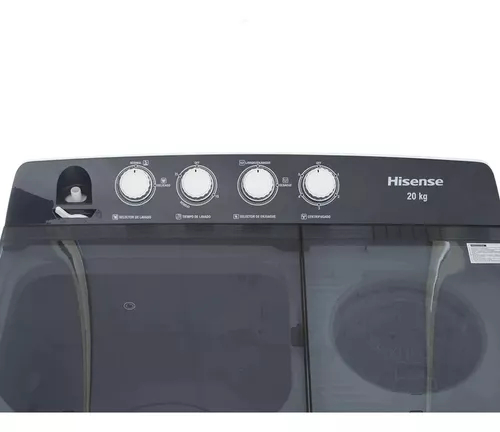 Lavadora Semiautomática Doble Tina 20kg Hisense Wsa2001p