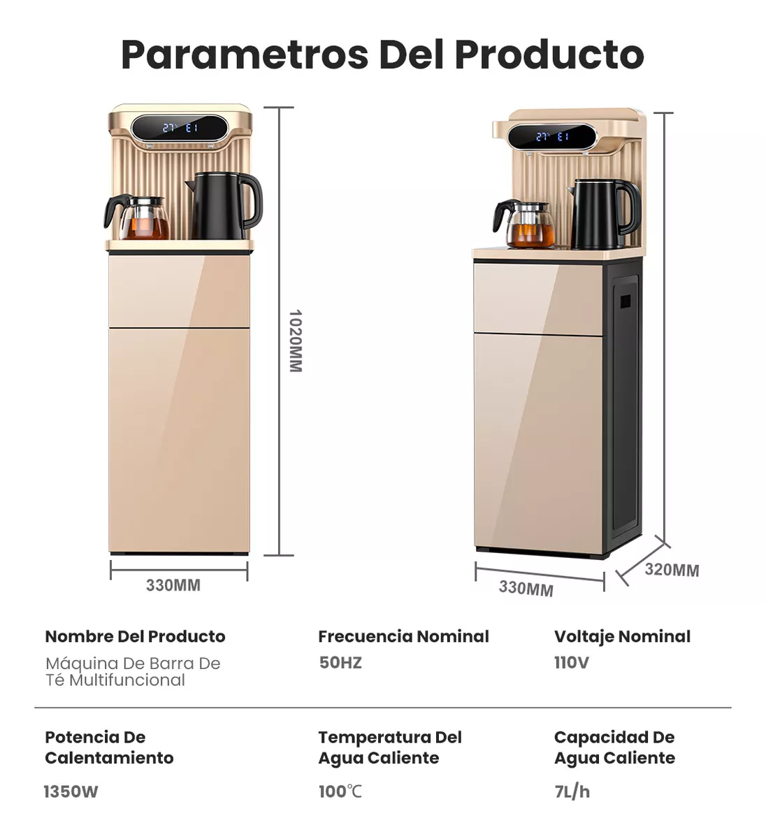 Dispensador eléctrico de agua fría y caliente botella de agua oculta-----Llave hexagonal en forma de copo de nieve