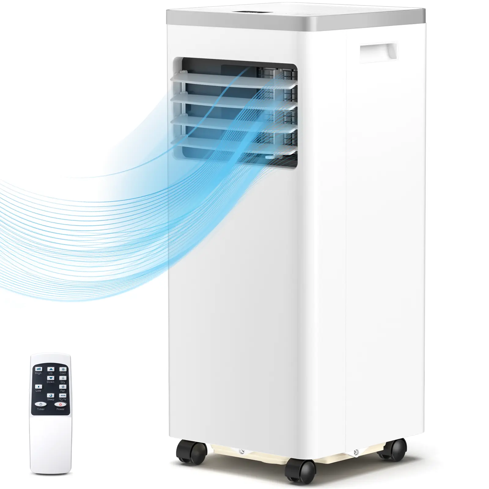 ❄️ Aire Acondicionado Portátil 8000/10000 BTU | Climatizador Portátil para 350–450 ft² | Control Remoto | Pantalla LED | 4 Modos | Temporizador 24H | Fácil Instalación | Hogar y Oficina 💨
