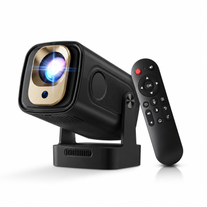 [Enfoque automático] Mini proyector nativo 1080P con WiFi y Bluetooth 5.4, proyector inteligente 4K, aplicaciones integradas, piedra clave automática, proyector portátil para películas al aire última