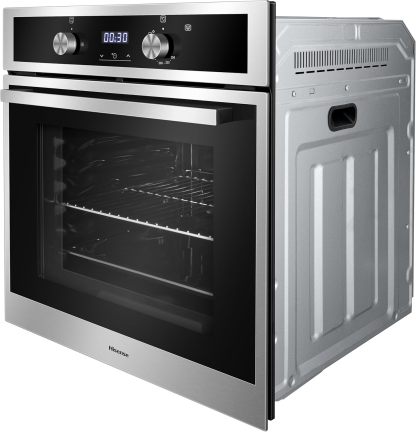Hisense Horno de gas empotrable 67L, parrilla de gas, flujo de aire múltiple, temperatura precisa, puerta extraíble de fácil limpieza, temporizador, HGO602BS