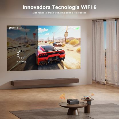 【AI Auto Focus & Keystone】 Proyector 4K Soporte, XuanPad Proyector Bluetooth WiFi6, 26000L 1080P Proyector Portatil Inteligente, Proyector para Cine en Casa con trípode para iOS/Android/TV Stick