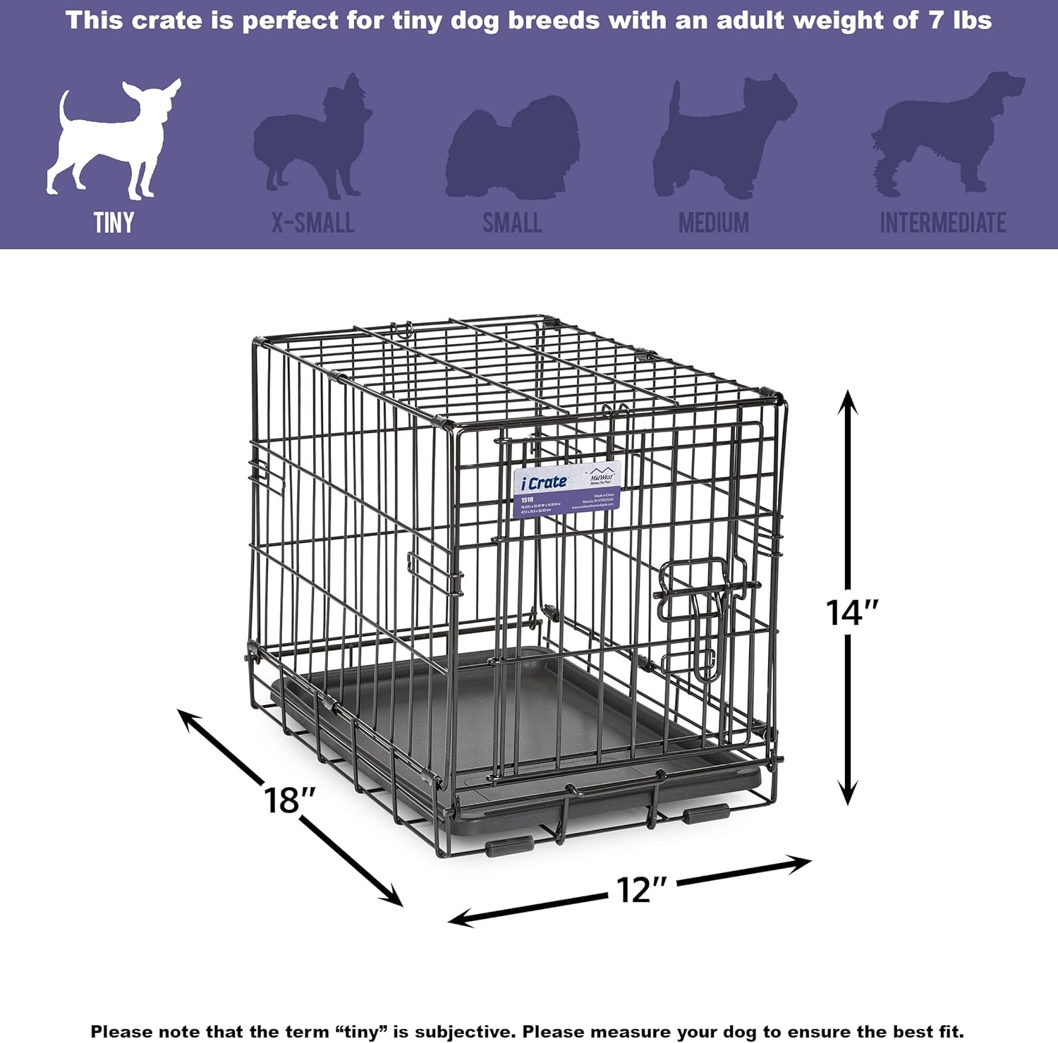 MidWest Homes for Pets - Jaula para perros XL | Jaula para perros MidWest iCrate de metal plegable con doble puerta con panel divisor, protege los pies y bandeja para perros a prueba de fugas | 48 pulgadas de largo x 30 de ancho x 33 pulgadas de alto, raz