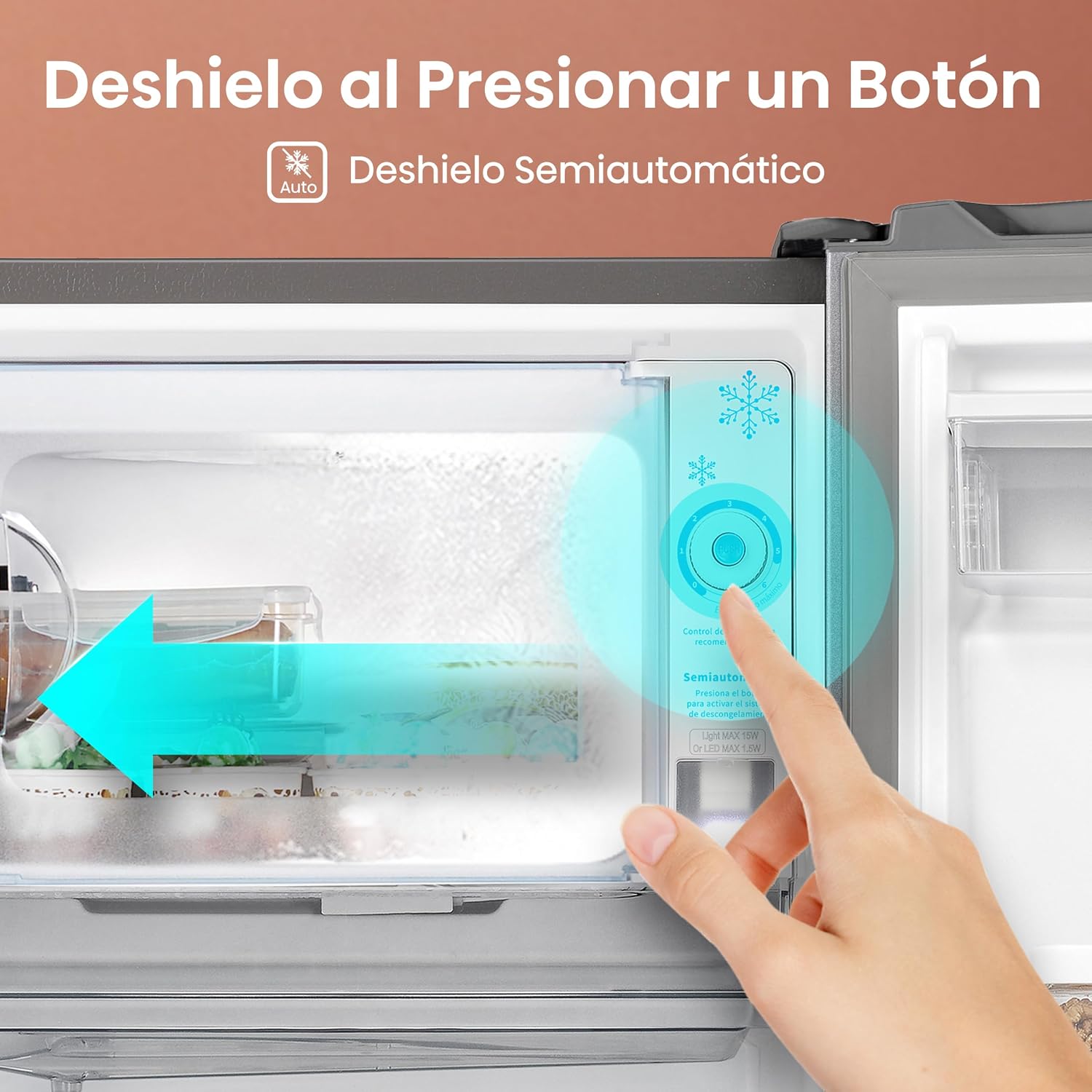 Refrigerador Hisense de 173 L con Congelador Interno, Dispensador de Agua, Iluminación LED y Deshielo Semiautomático