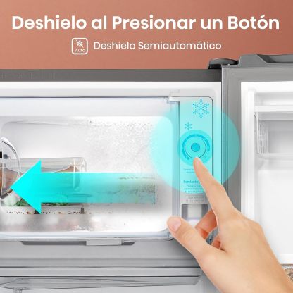 Refrigerador Hisense de 173 L con Congelador Interno, Dispensador de Agua, Iluminación LED y Deshielo Semiautomático