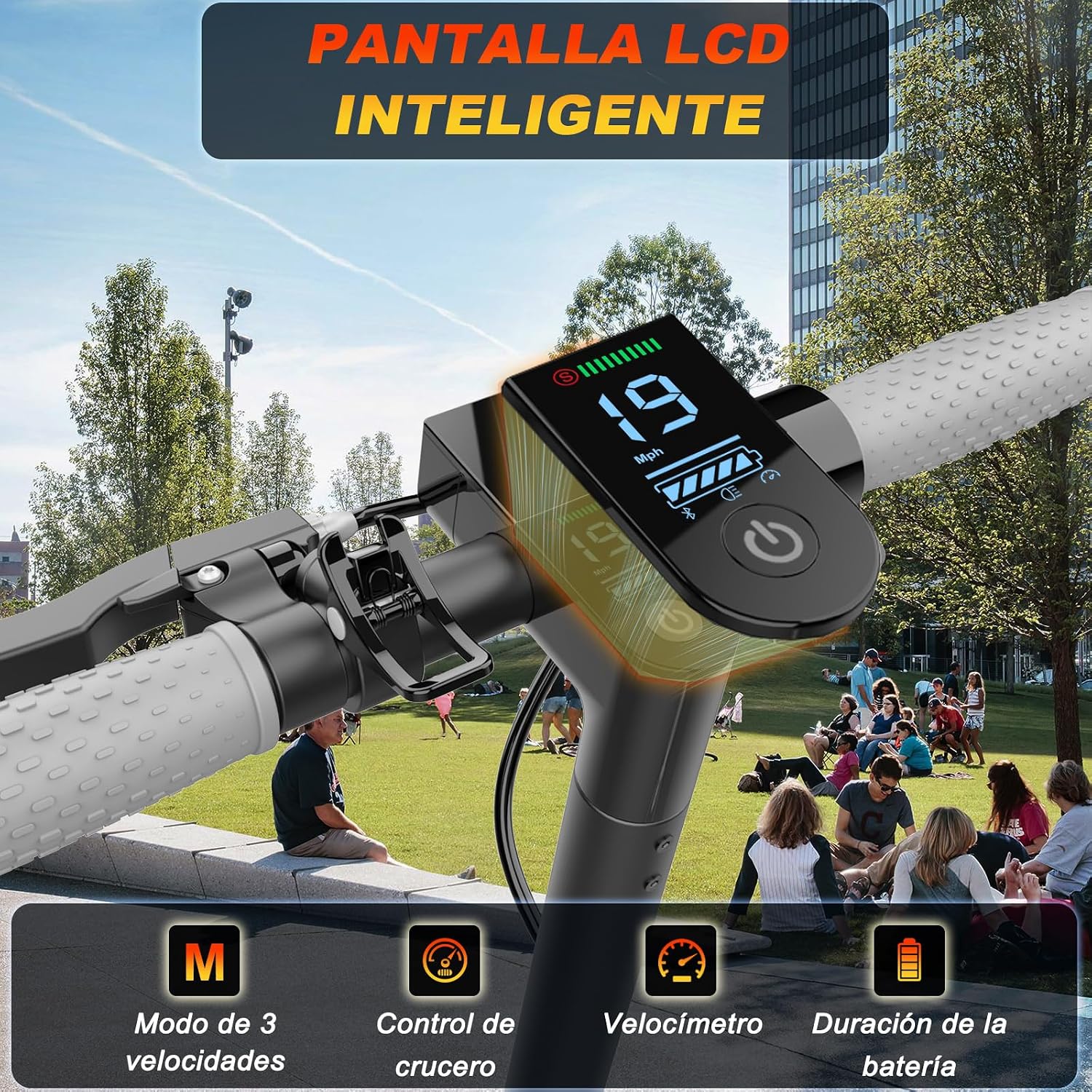 🛴 Patinete Eléctrico para Adultos 350W | Scooter Inteligente Plegable | 30 km/h Velocidad Máxima | Batería de Larga Duración 25 km | Ruedas 8.5" | Capacidad 120 kg