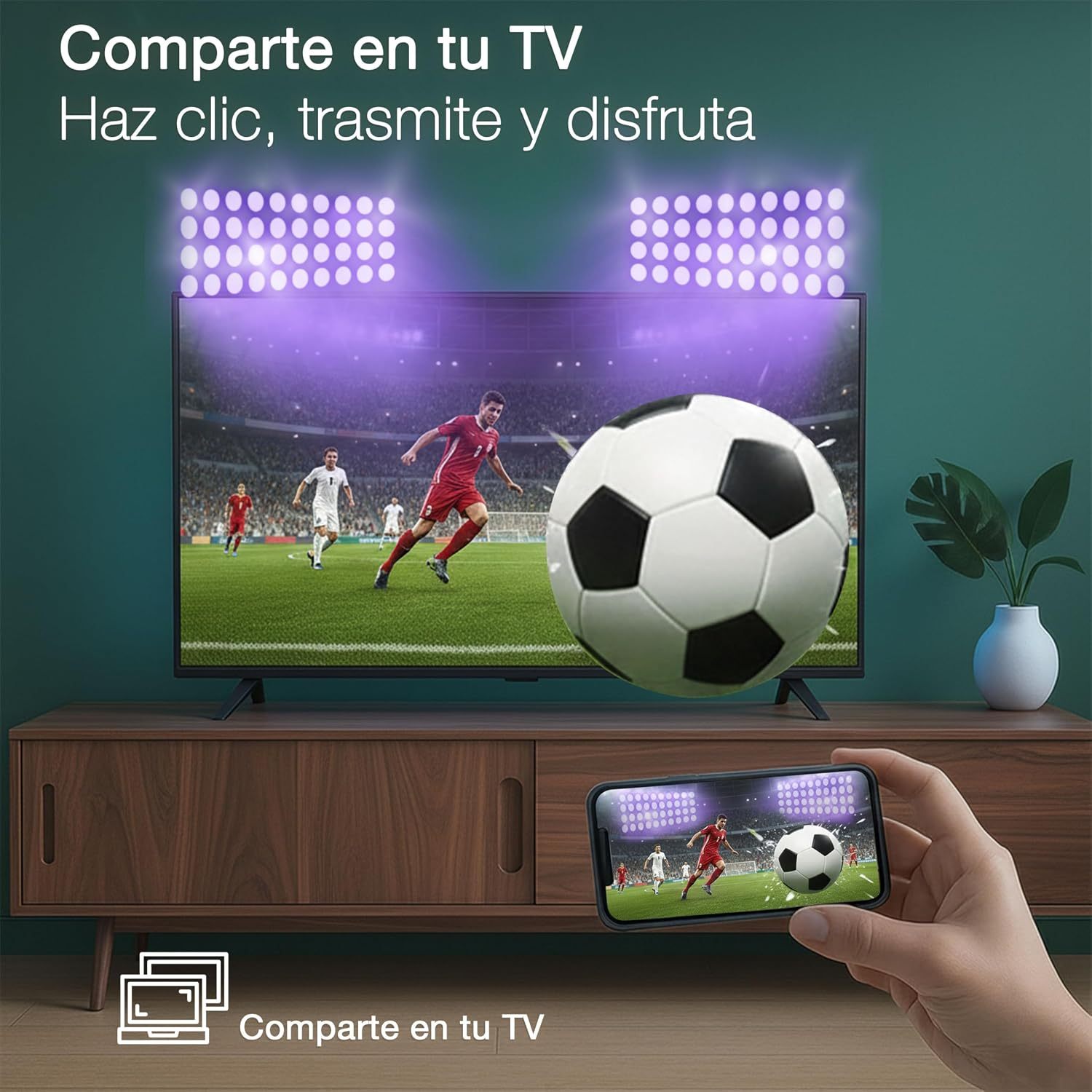📺 Televisor Smart TV 32" Full HD | Roku Integrado | Streaming en Línea | Puertos HDMI | Conexión Inteligente | Perfecto para Sala, Recámara y Oficina