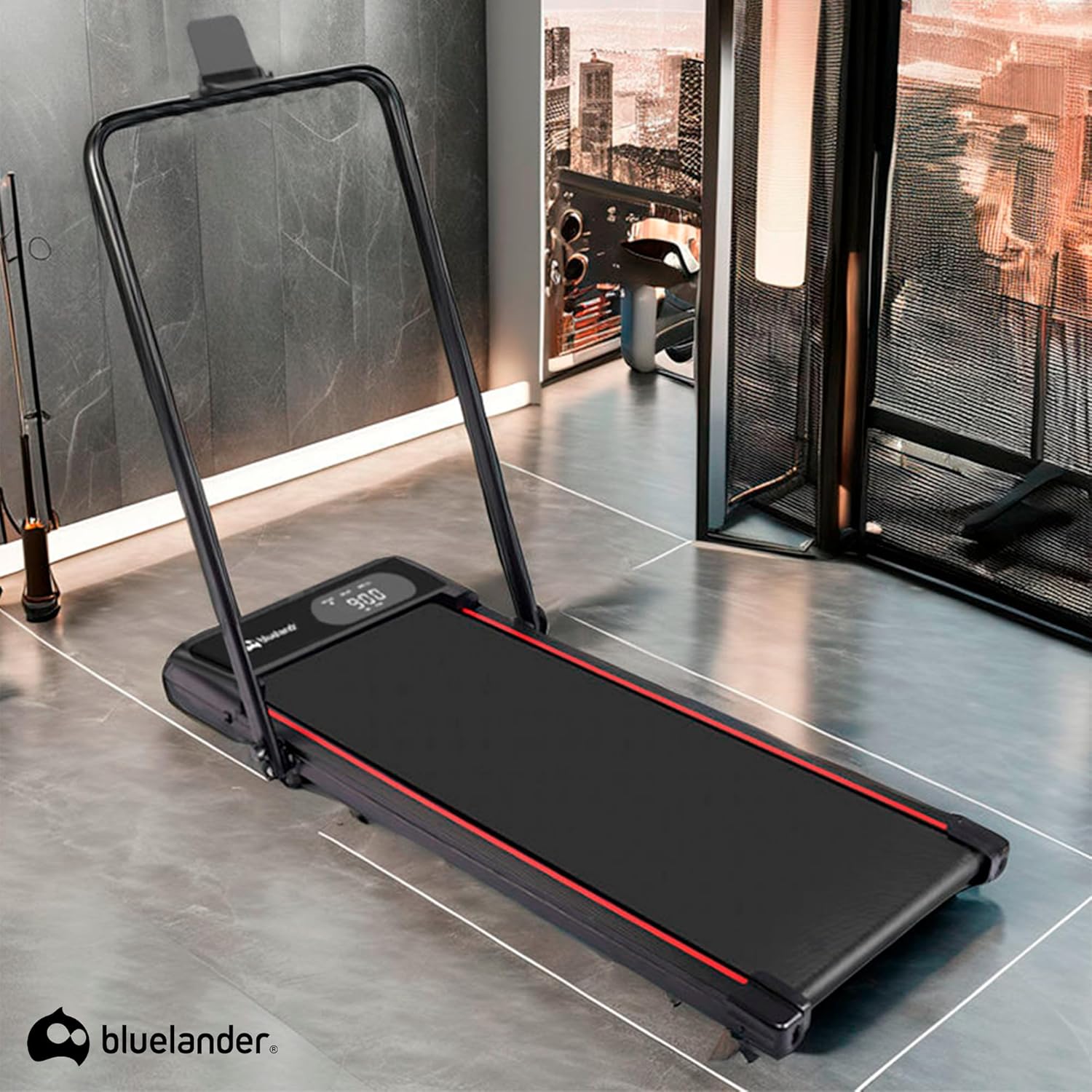 Bluelander Caminadora Electrica, Walking Pad con Asa, 100 * 48 * 120 cm, 110 V, Pantalla Digital, Caminadora Plegable, Portatil, Ideal para Oficina, Hogar, Cinta para Caminar (Walking Pad con Asa)