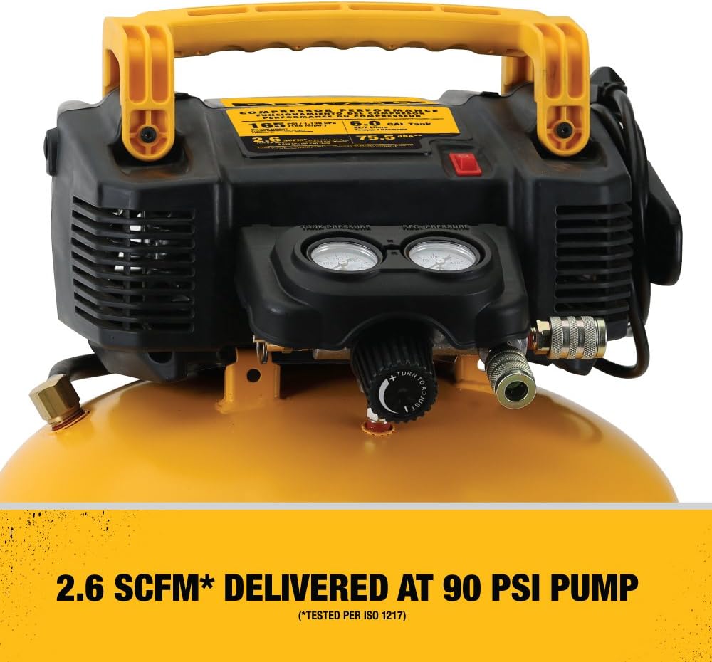 DEWALT Compresor eléctrico de Trabajo Pesado Circular de 6.0 Galones 165 PSI DWFP55126—tornillos universales