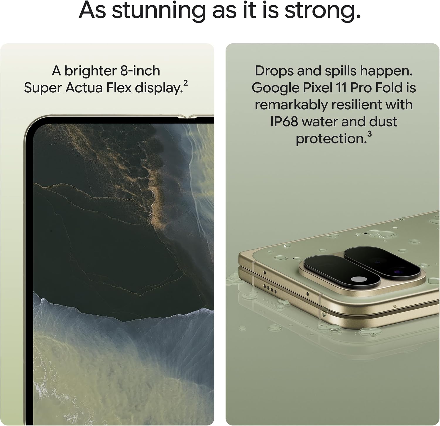 Google Pixel 11 Pro Fold Desbloqueado 256GB – Verde Oliva | Android, Gemini, Batería 24+ Horas, Pixel HiLight, Protección IP68