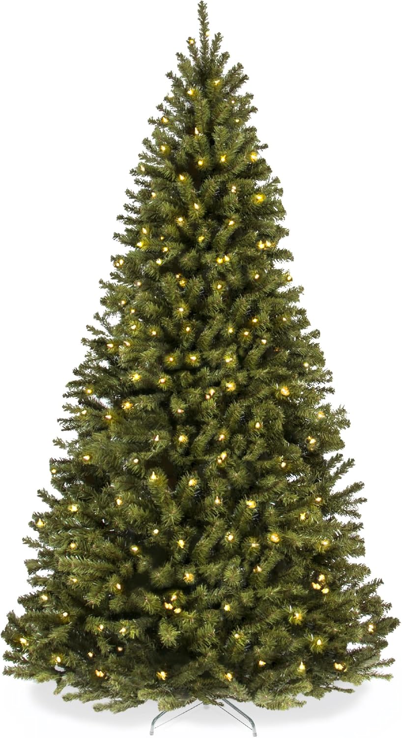 Best Choice Products - Árbol de Navidad Artificial de Abeto preiluminado de 7 pies para el hogar, Oficina, decoración de Fiesta con 550 Luces incandescentes, 1346 Puntas de Rama, fácil Montaje