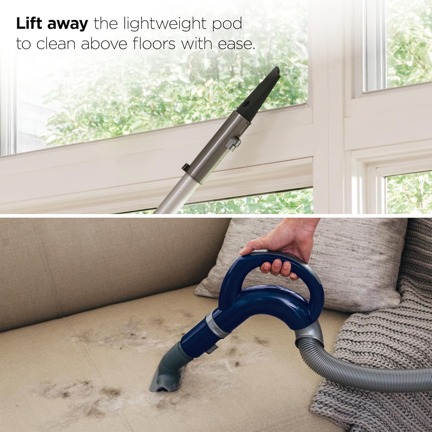 Aspiradora SHARK Navigator Lift-Away con Filtro HEPA, Zero-M, Sellado Anti-Allergen y Depósito de 2.2 qt para Alfombras y Pisos Duros