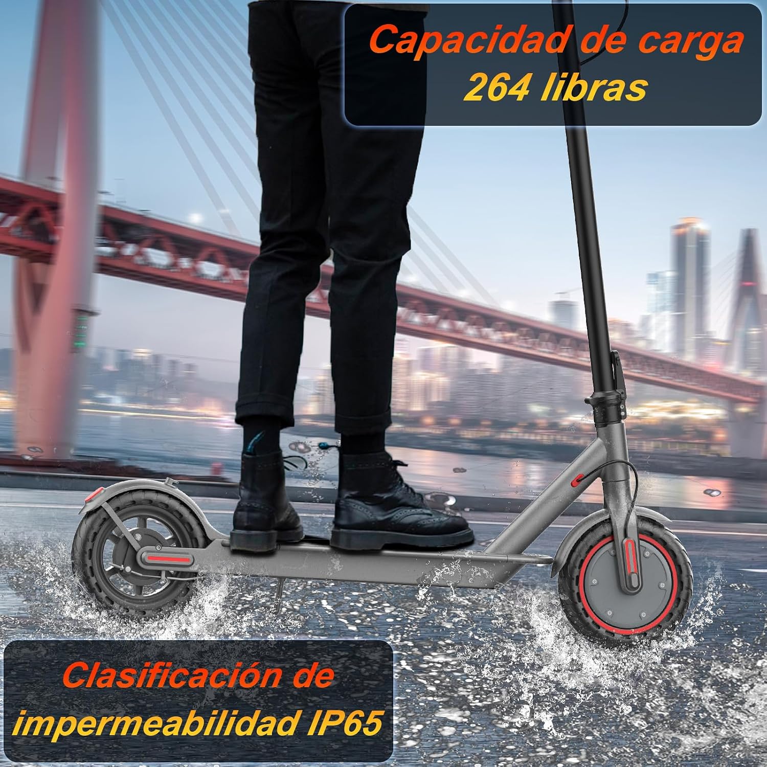 🛴 Patinete Eléctrico para Adultos 350W | Scooter Inteligente Plegable | 30 km/h Velocidad Máxima | Batería de Larga Duración 25 km | Ruedas 8.5" | Capacidad 120 kg